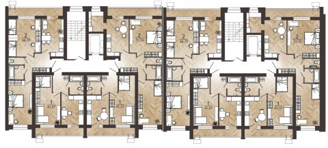 Планировка: 2-комн., 71,3 м²