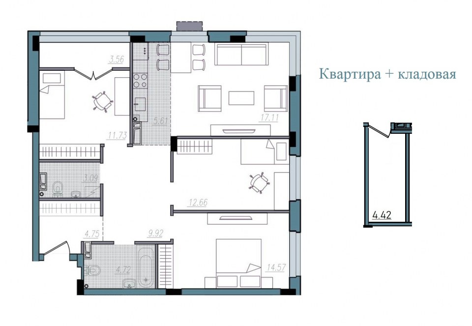 Планировка квартиры №28