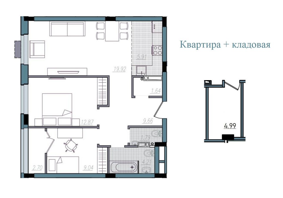 Планировка квартиры №80