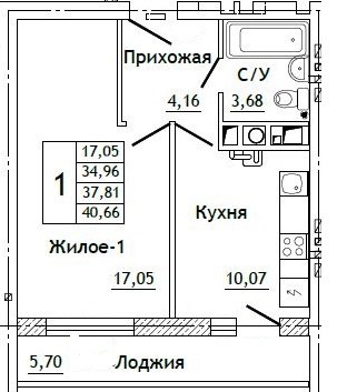 Планировка квартиры №35